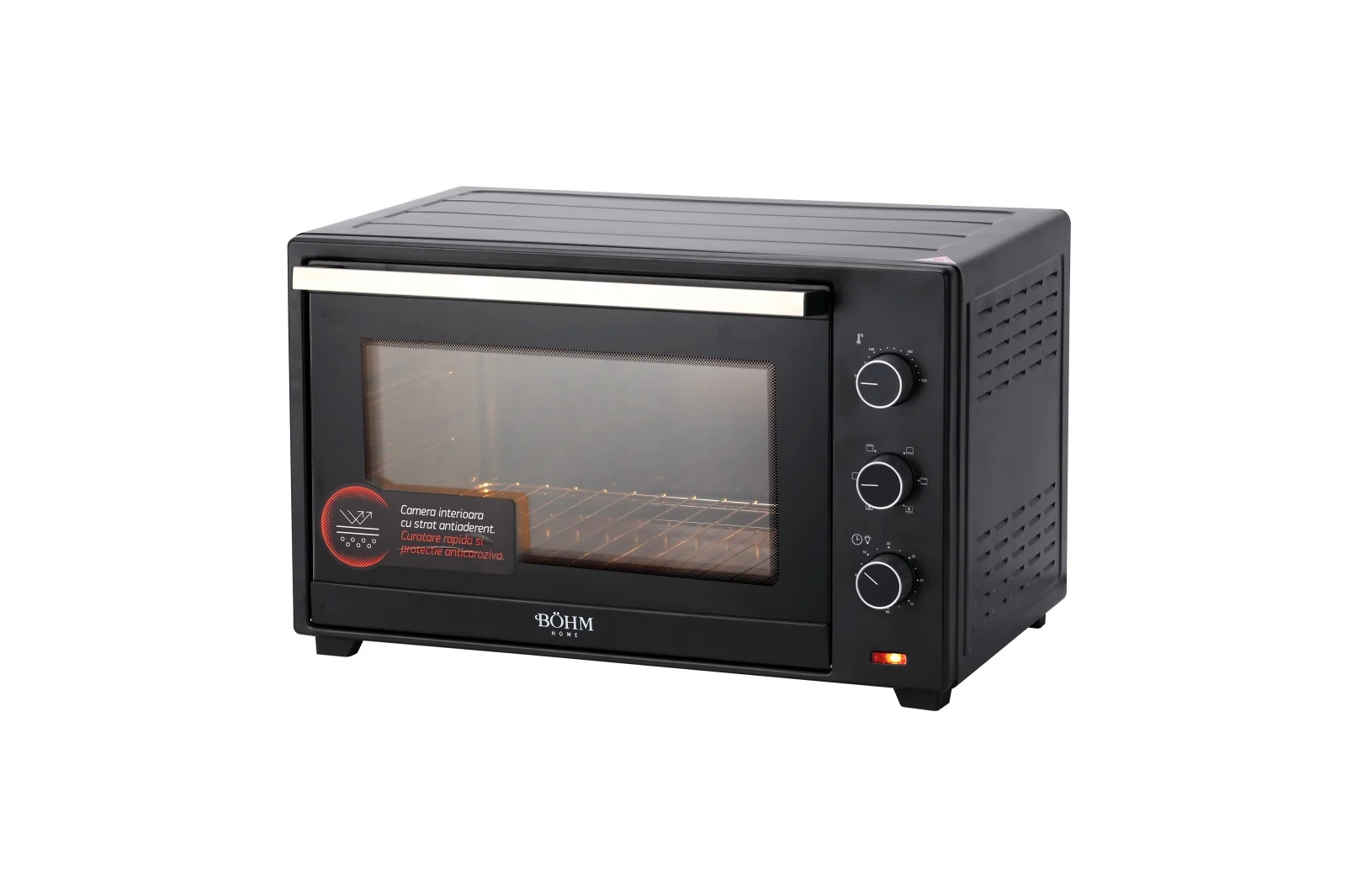 Cuptoare electrice - Cuptor electric 60 L, BÖHM BC60B3-L, Timer, 2000 W, 100–230°C