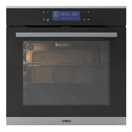 Cuptoare incorporabile - Cuptor Electric 74L, Clasa A+, 13 Funcții, Touch Control LED, Panou Sticlă Neagră – Grill, Convectie 3D, Autocurățare Catalitică