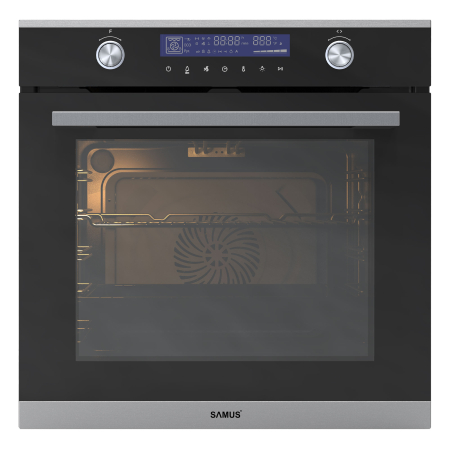 Cuptor Electric 74L, Clasa A+, 13 Funcții, Touch Control LED, Panou Sticlă Neagră – Grill, Convectie 3D, Autocurățare Catalitică + Accesorii Incluse [0]