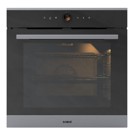 Cuptor Electric 74L, Clasa A+, 15 Funcții, Touch Control TFT, Curatare catalitica, Ventilator, Panou Sticlă Neagră – Grill, Air Fryer + Accesorii Incluse [0]