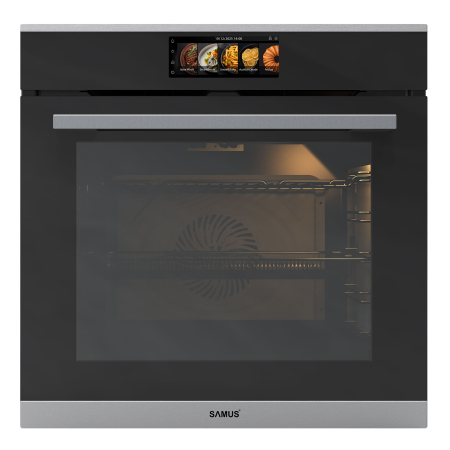 Cuptor Electric 74L, Clasa A+, 15 Funcții, Touch Control TFT, Panou Sticlă Neagră – Grill, Air Fryer, Curatare catalitica, Ventilator, Timer Digital, Deshidratare + Accesorii Incluse [0]