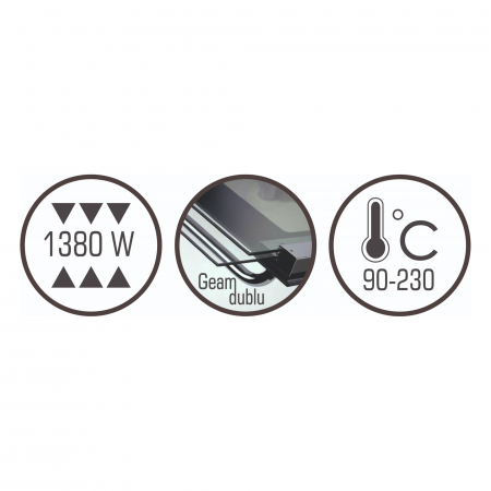 Cuptor Electric Albatros A23B2 – 23L, Putere 1380W, Geam Dublu, Rezistență Sus/Jos, Control Temperatură 90–230°C, Culoare Neagră [4]