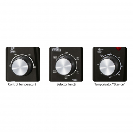 Cuptor electric Albatros A63BRC2, 63L, 2200W, Rotisor, Convectie, Timer, Geam Dublu, Negru [2]