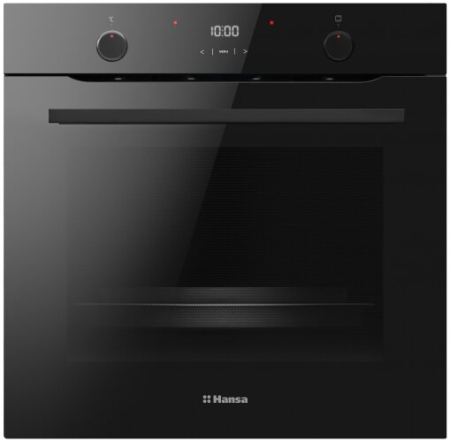 Marelvi - Cuptor electric Hansa, 60 cm, 77L, big cavity, autocuratare catalitica, 10 functii, timer touch, clasa A, soft close, sticla tripla, tava air fry, negru