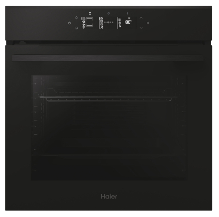 Cuptor electric incorporabil Haier, 78l, 7 niveluri gatire, WiFi, Steam Cleaning, Ghidaj telescopic, Softclose&Softopen, Click&Clean, Clasa A++, Negru [0]