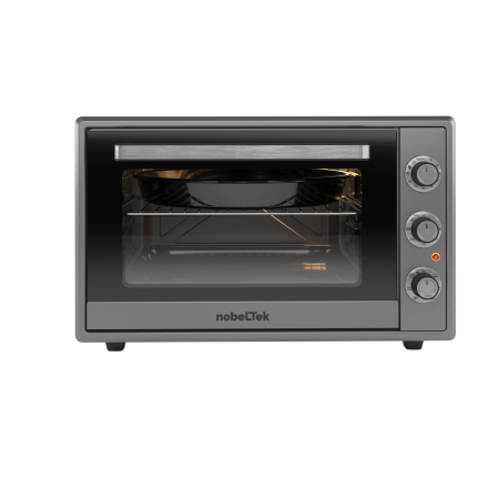 Cuptoare - Cuptor electric NobeLTek, 60L, 2000W, grill, timer, termostat, sticla dubla, ventilator, iluminare, Inox