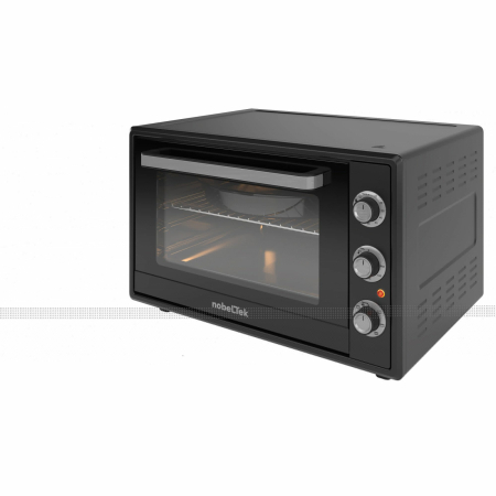 Cuptor electric NobeLTek, 60L, 2000W, grill, timer, termostat, sticla dubla, ventilator, iluminare, Negru [1]