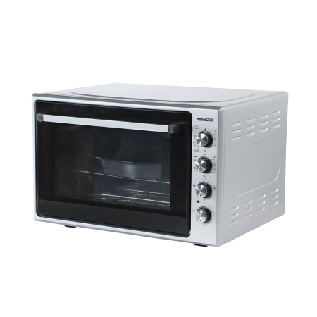 Cuptor electric NobeLTek NLT FSO70X, 70L, 2200W, grill, timer, termostat, sticla dubla, ventilator, iluminare, Gri inox [1]