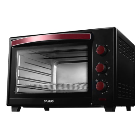 Cuptoare electrice - Cuptor electric Samus CS-45BC2, 45 litri, 6 programe, convectie, timer, Negru