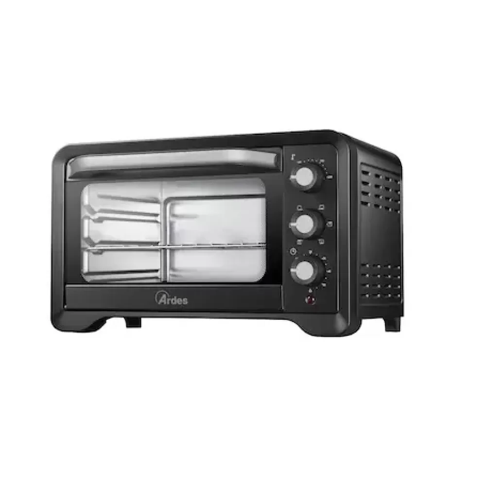 Cuptoare electrice - Cuptor electric ventilat Ardes AR6222PB, 20 L, 1380 W, 6 funcții de coacere, termostat 100°–230°C, negru