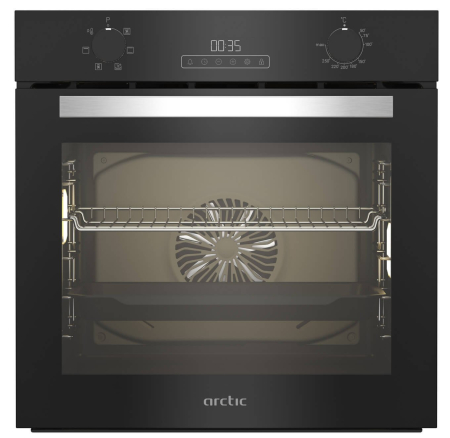 Cuptoare - Cuptor incorporabil Arctic ARVIE1430BM, Electric, 71 l, Autocuratarea catalica, Timer digital, Grill, Clasa A, Negru