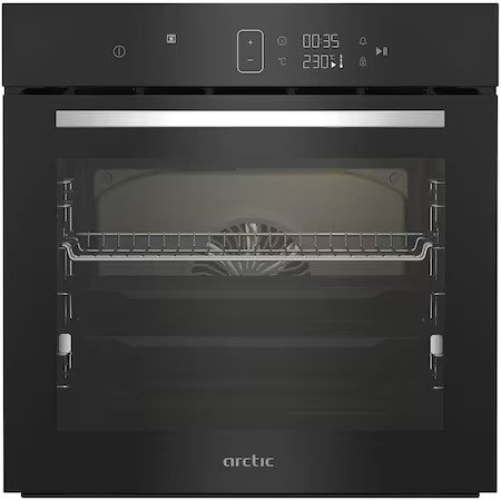 Cuptoare - Cuptor incorporabil Arctic ARVIM144BMS, Electric, 71 l, Autocuratare catalitica, AeroCooking, Rafturi telescopice, Clasa A+, Negru