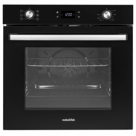 Cuptoare incorporabile - Cuptor incorporabil electric NobelTek NBIO-627BK-1, 7 functii, timer digital, 60L, sticla dubla, ventilator de racire, Negru