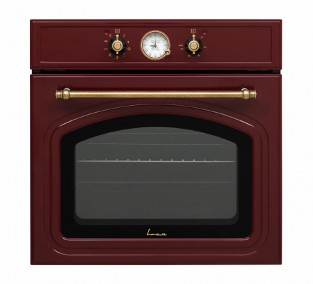 BUCATARIE - Cuptor incorporabil Fram FBO-V659GCA-RBD, Electric, 65 l, Clasa A, Timer Analog, Grill, Iluminare, Design rustic, Rosu