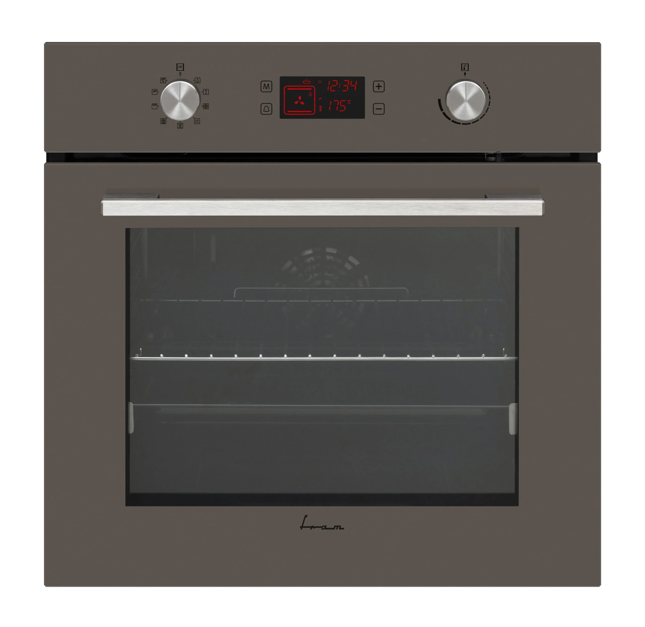 BUCATARIE - Cuptor incorporabil Fram FBO-V659GCDRC-GMK, Electric, 69 l, Autocuratare catalitica, Clasa A, Timer Digital, Display Touch+Butoane, Iluminare, Blocare display, Sticla cafeniu mink