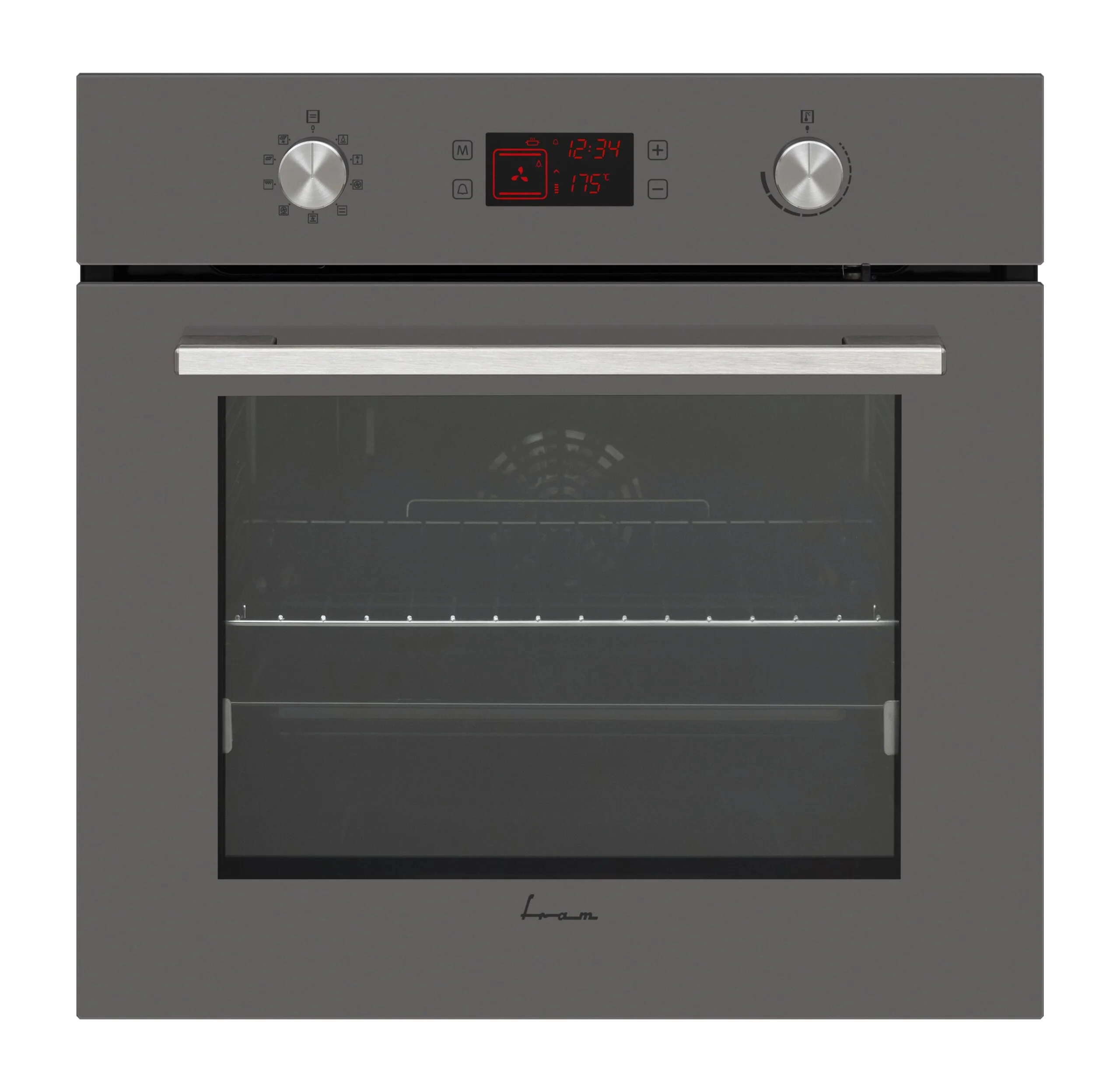 Cuptoare incorporabile - Cuptor incorporabil Fram FBO-V659GCDRC-GVG, Electric, Autocuratare catalitica, Clasa A, Timer Digital, Display Touch+Butoane, Grill, Iluminare, Blocare display, Sticla gri victoria