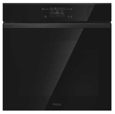 Marelvi - Cuptor incorporabil Haier, 78 l, Autocuratare pirolitica, Clasa A++, Wifi, Camera, Softclose&Softopen da, Click&Clean, Design ID S6,, Negru