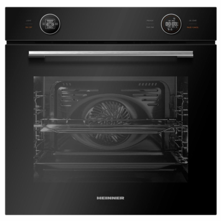 Cuptoare - Cuptor incorporabil Heinner HBO-M7210GCDRC-GBK, 72L, 10 Functii, Clasa A+, Timer digital, Grill, Ventilatie, Functie dezghetare, Iluminare, Blocare display, Autocuratare catalica,Geam dublu, Negru