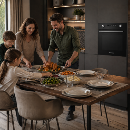 Cuptor incorporabil HEINNER HBO-M7212GCDRP-GBK, electric, 72L, clasa A+, 12 funcții, autocurățare pirolitică, funcție Pizza, fermentare, suport telescopic, sticlă neagră [2]