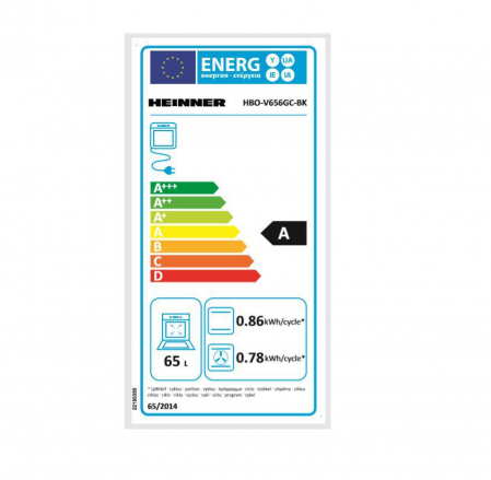 Cuptor incorporabil Heinner HBO-V656GC-BK, Electric, 65 l, Multifunctional, Grill, Ventilatie, Timer, Clasa A, Negru [5]