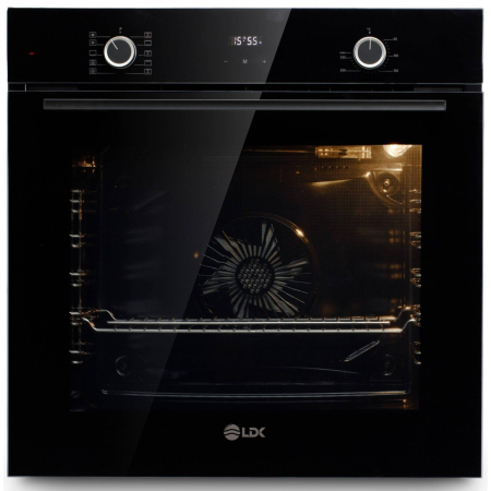 Cuptoare - Cuptor incorporabil LDK 1073DBK, Clasa A, Capacitate 73 l, 10 functii, Grill, Dezghetare, Timer, Iluminare cuptor, Negru
