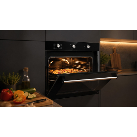 Cuptor incorporabil LDK 718BK, Clasa A, Capacitate 76 litri, 8 functii, Grill, Dezghetare, Timer, Iluminare cuptor, Negru [4]