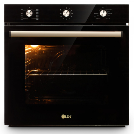 Cuptoare - Cuptor incorporabil LDK 718BK, Clasa A, Capacitate 76 litri, 8 functii, Grill, Dezghetare, Timer, Iluminare cuptor, Negru
