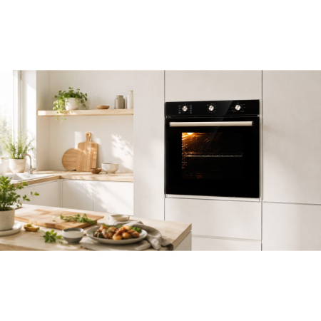 Cuptor incorporabil LDK 718BK, Clasa A, Capacitate 76 litri, 8 functii, Grill, Dezghetare, Timer, Iluminare cuptor, Negru [6]