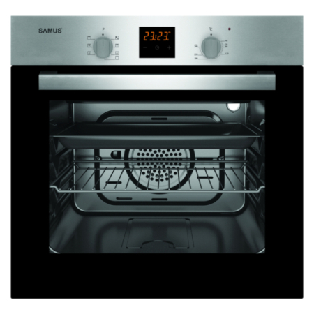 Cuptor electric 56 L, 2200 W, grill 2000 W, 7 funcții, panou inox, timer digital, afisaj LCD, ventilație tangentială, blocare copii, clasa A [5]