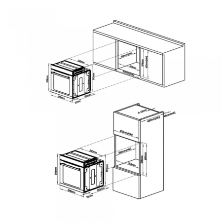 Cuptor incorporabil Samus SC627GDX10, clasa energetica A,  10 functii, grill, ventilator, timer, touch control, 2800 W, Negru [3]