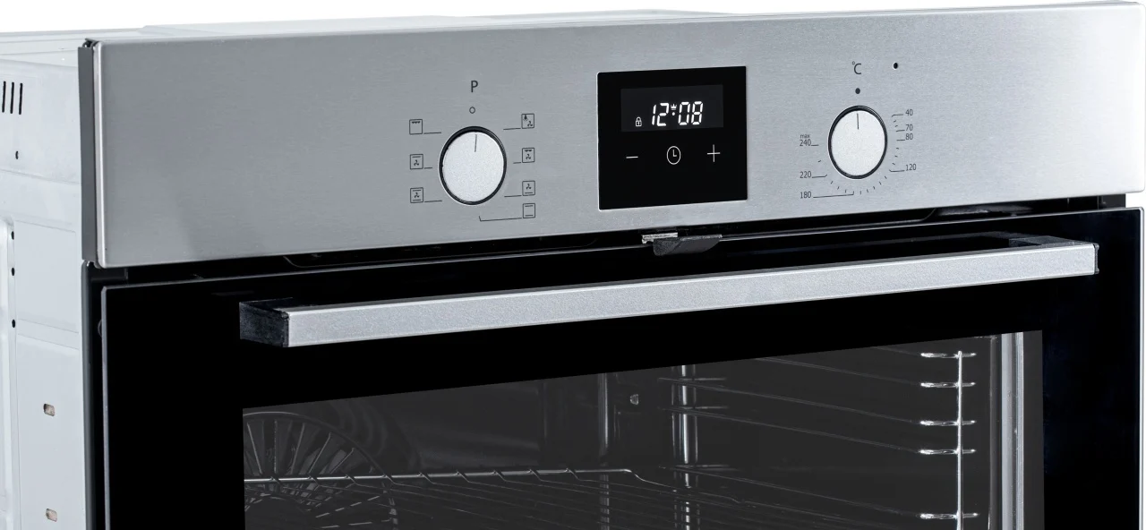 Cuptor incorporabil VIVAX BO-808BFD X, Electric, Clasa A, 80 l, 7 programe + Lumina, Grill, Convectie, Dezghetare, 2500W, Afisaj LCD digital, Timer, Child Lock, Butoane PiPo, Iluminare, Ventilatie tan [3]