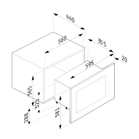 Cuptor microunde incorporabil Pyramis 30BLK 30UG – 28L, 1450W, 5 trepte de putere, Grill, 8 moduri automate de gătire, control digital, finisaj sticlă neagră [2]