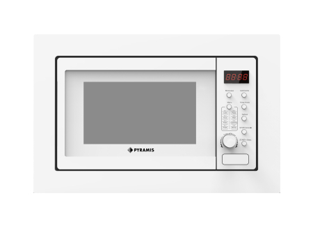 Cuptoare cu microunde - Cuptor microunde incorporabil Pyramis 30WHITE 30UG – 28L, 1450W, 5 trepte de putere, Grill, 8 moduri automate de gătire, control digital, finisaj sticlă albă