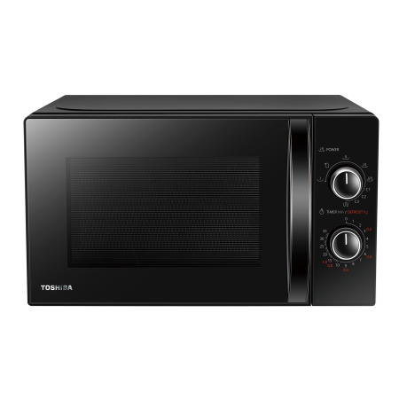 Marelvi - Cuptor microunde Toshiba, volum 20L, control mecanic, 800W, 5 niveluri putere, functie grill, iluminare LED, negru
