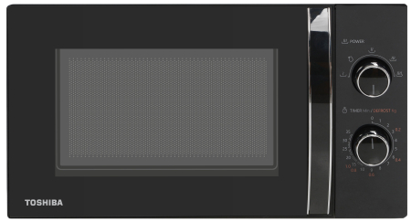 Marelvi - Cuptor microunde Toshiba, volum 20L, control mecanic, 800W, 5 niveluri putere, iluminare LED, negru