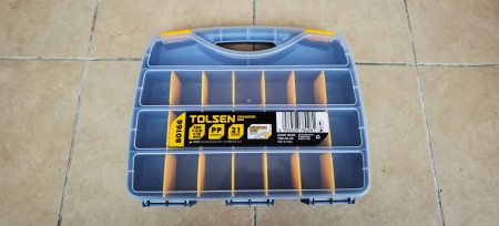 Truse de scule - Cutie organizator pentru depozitare scule, 15 grile