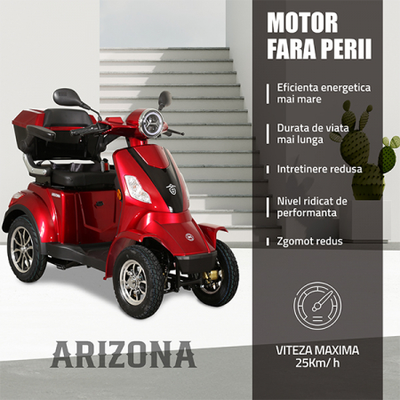 Cvadriciclu electric Samus Arizona 4R1 1000W 60V 20Ah Autonomie 50 km 3 viteze Rosu [15]