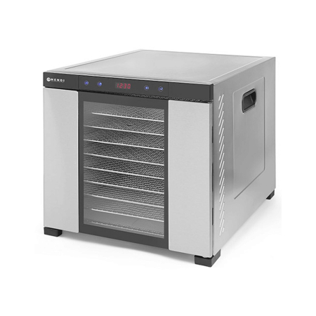Deshidrator alimente Hendi Profi Line, 1000 W, 10 tavi inox, interior si exterior inox, temperatura reglabila 35-75°C, Gri, timer, panou de control digital [6]