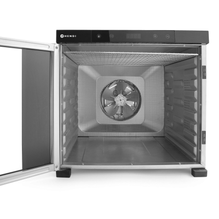 Deshidrator alimente Hendi Profi Line, 1000 W, 10 tavi inox, interior si exterior inox, temperatura reglabila 35-75°C, Gri, timer, panou de control digital [3]