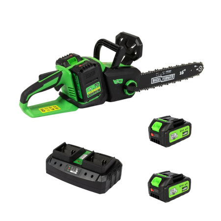 Drujbe - Drujba electrica pe acumulator Micul Fermier, 2 Acumulatori 20V/4.0 Ah, Încărcător Dublu Loc,16" Brushless