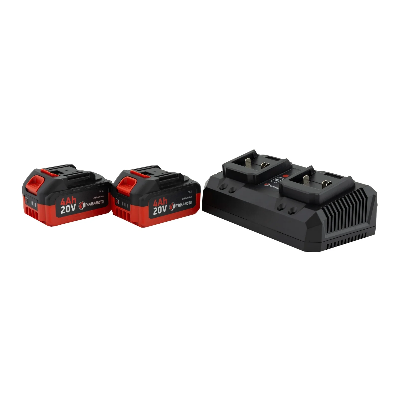 Drujbă Electrică  pe Acumulator YM.116 Yamamoto – Motor Brushless, Lățime Lamei 14'', 2 Acumulatori 20V/4.0Ah, Încărcător Dublu Loc, Oprire Siguranță, Întinzător Lanț Auto-Tensionat [9]