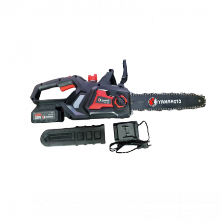 Drujbă Electrică pe Acumulator YM.126 Yamamoto – Motor Brushless, Lățime Lamei 14'', Acumulator 20V/4.0Ah, Întinzător Lanț Auto-Tensionat, Încărcător Inclus [1]