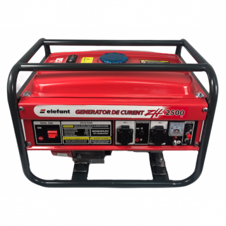 Generatoare - Generator pe Benzina Elefant ZH 2500, Monofazat, 2.2 kW, 230 V, 1 Cilindru, 4 timpi, Racire cu aer, Pornire electrica