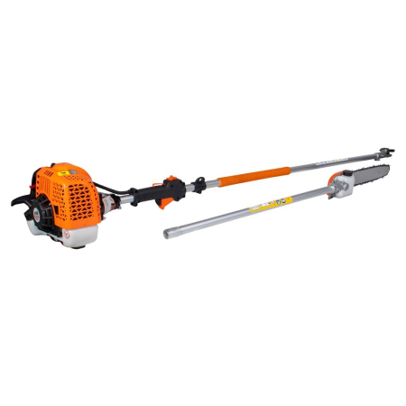 BRICOLAJ - Emondor RURIS R10 pe benzină, motor TEZ 1.4 CP, șină 300 mm, înălțime de tăiere 2.8 m, lanț 3/8” 1.3 PM, motor 2 timpi