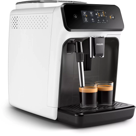 Espressor automat Philips, 1500W, 15 bar, sistem clasic de spumare, 2 bauturi, afisaj tactil, optiune 2 cesti, 12 setari macinare, rasnita ceramica, Alb [2]