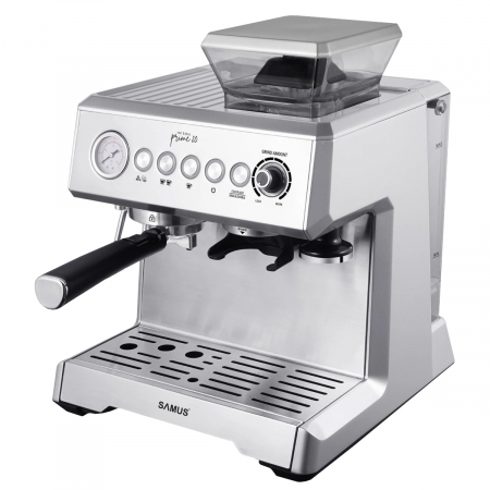 Espressor cafea Samus Intense Prime 20, cu rasnita incorporata, cafea macinata /cafea boabe,  capacitate 2.3 litri, filtru dublu din inox, afisaj analogic al presiunii, Inox [1]