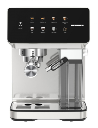 Espressor digital cu rezervor de lapte Heinner CreamyBlend HEM-LK20DMLK, 1350W, 20 bar, panoul digital si control tactil, Inox [4]