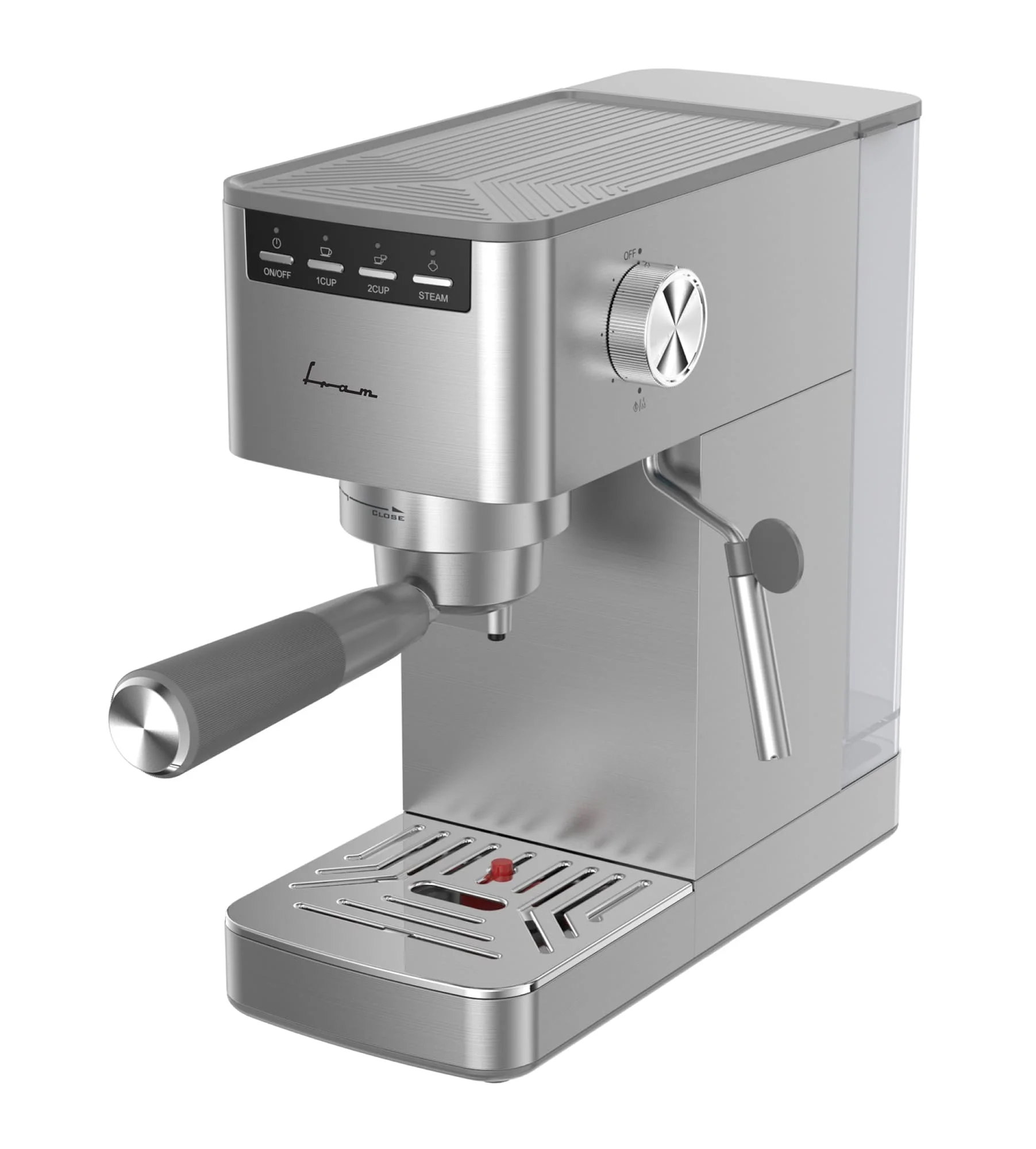 Espressor manual FRAM FEM-D15SS, 1350 W, 15 Bari, rezervor de apa 1.2 L,Carcasa Inox [1]