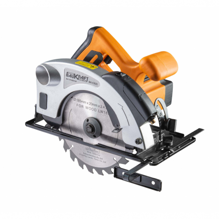 Fierastraie electrice - Ferastrau circular Baukraft, disc 185mm, putere 1200W, 4800 rpm, unghi de 45°,  BK-CS23