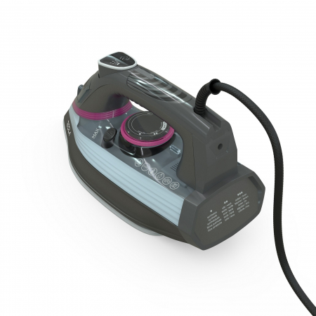 Fier de calcat Tesla IR400GP, 3100 W, talpa ceramica, rezervor 380 ml, 25g/min, Functie Anti-Calcar, Functie Anti-Picurare, cablu 1.9 m, Gri [3]